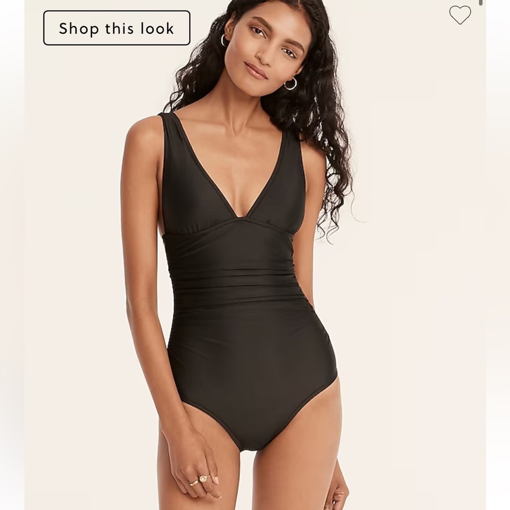 J.Crew Ruched V-neck one-piece
